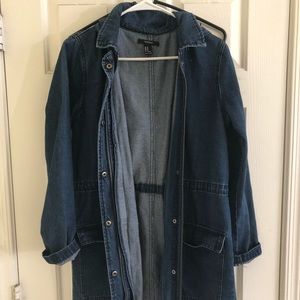 Forever 21 hooded denim jacket (nwot)